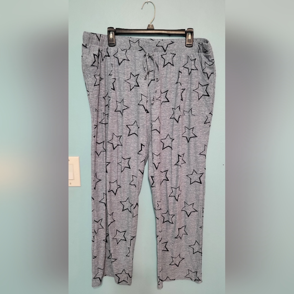 Lucky Brand | Women's Lounge Pants | Light Blue, Star Design